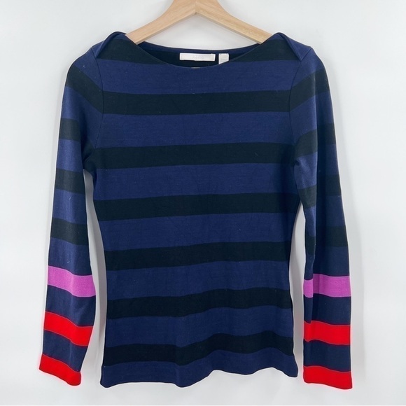 HUGO Boss striped knit long sleeve top - Picture 1 of 7